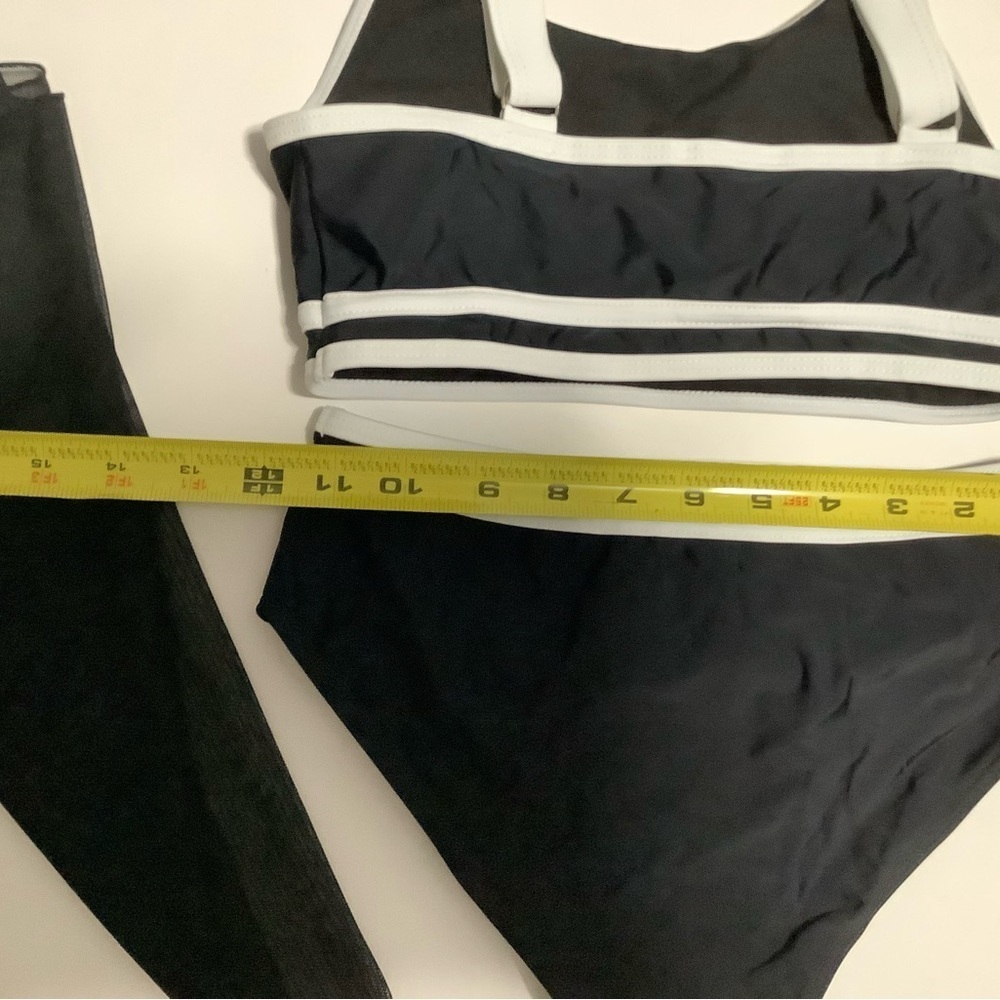 Teens’Black and White Bikini Set 3 pieces Sz 11-12 Y. NWOT - Picture 5 of 8